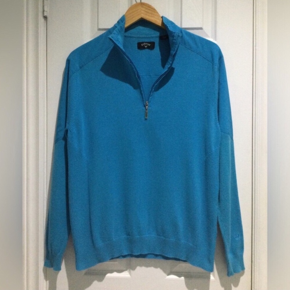 Callaway Performance Blue Quarter Zip Sweater
